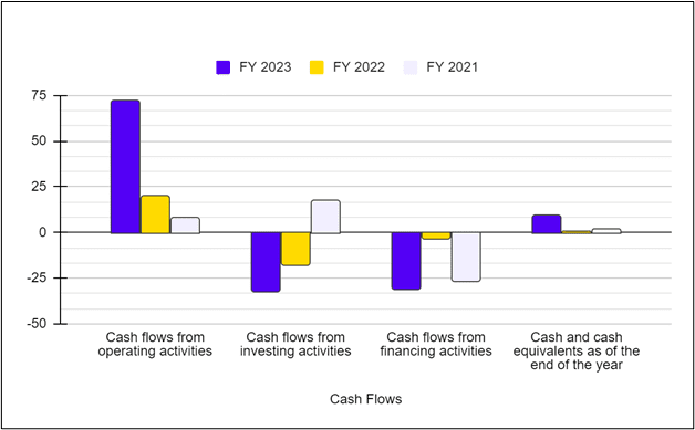 Cash flows of Krystal Integrated Services