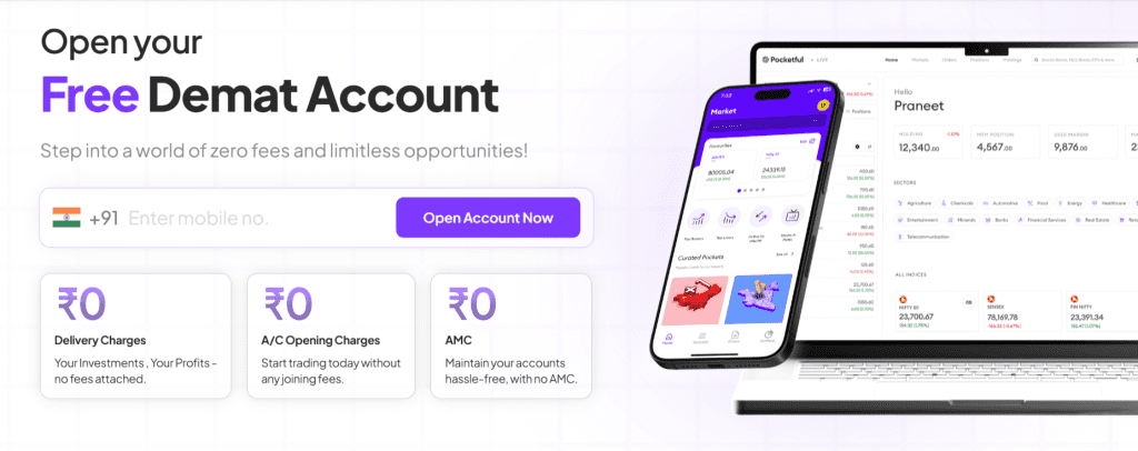 Open a Free Demat Account with Pocketful to Buy Shares Seamlessly